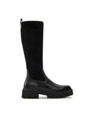 Caprice Kozaki 9-26509-43 Czarny. Czarne kozaki Caprice, bez wzorów, ze skóry, bez obcasa, na płaskiej podeszwie, bez zapięcia. Za 599.99 zł.