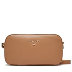Torebka Patrizia Pepe. Brązowe listonoszki Patrizia Pepe, bez wzorów, bez dodatków. Za 449.99 zł.