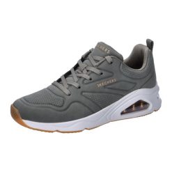 Buty Kobieta Skechers Tres-Air Uno szary. Zielone buty treningowe Skechers, bez wzorów, z materiału, bez zapięcia. Za 311.99 zł.