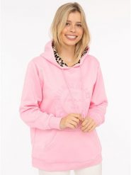 Zwillingsherz Bluza "Wild at heart" w kolorze jasnoróżowym rozmiar: L/XL. Różowe bluzy Zwillingsherz, l, bez wzorów, bez ramiączek, z kapturem. Za 193.24 zł.