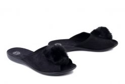 BEFADO 255D 013 czarny, kapcie damskie. Czarne kapcie Befado, bez wzorów. Za 64.99 zł.