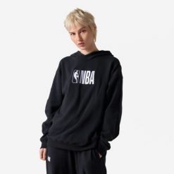 Bluza z kapturem do koszykówki unisex Tarmak NBA. Czarne bluzy z kapturem KIPSTA, l, bez wzorów, z bawełny, z kapturem, na fitness i siłownię. Za 179.99 zł.
