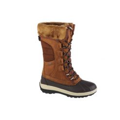Buty zimowe damskie, CMP Thalo Wmn Snow Boot. Brązowe trekkingi CMP, bez wzorów, z materiału, przed kolano, bez zapięcia, outdoorowe. Za 499.99 zł.