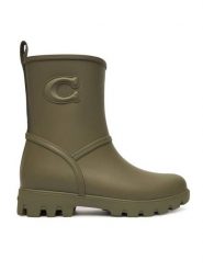Coach Kalosze Ryder CW977 Khaki. Brązowe kalosze Coach, bez wzorów, z gumy, bez zapięcia. Za 599.99 zł.