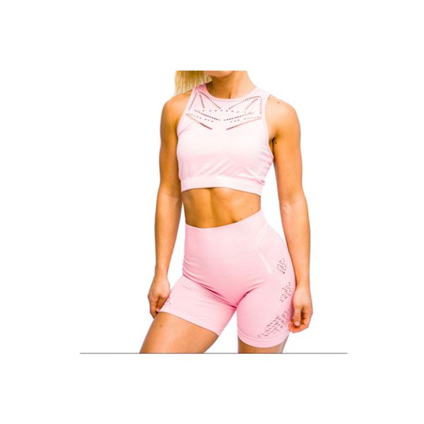 Biustonosz sportowy damski GymHero Venice Beach Top Short Bra. Czerwone biustonosze sportowe Gym Hero, bez wzorów, z elastanu, na fitness i siłownię. Za 69.99 zł.