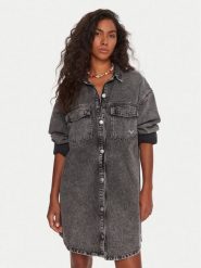 Roxy Sukienka jeansowa Tidal Moon ERJDD03009 Szary Relaxed Fit. Szare sukienki Roxy, s, bez wzorów, z bawełny, bez kołnierzyka, bez ramiączek, koszulowe. Za 309.99 zł.