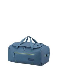 Torba podróżna American Tourister Duffle M. Niebieskie torby sportowe American Tourister, bez wzorów, z materiału. Za 359.99 zł.