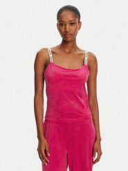 Juicy Couture Top Elina JCLCT125501 Różowy Slim Fit. Czerwone topy Juicy Couture, s, bez wzorów, z syntetyku, bez kołnierzyka, bez ramiączek. Za 99.99 zł.