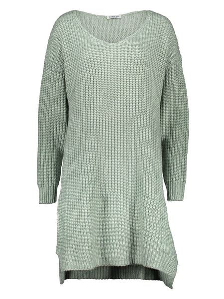 Sublevel Sukienka w kolorze zielonym rozmiar: S. Zielone sukienki Sublevel, na co dzień, s, bez wzorów, ze splotem, bez kołnierzyka, bez ramiączek, midi, proste. Za 61.17 zł.