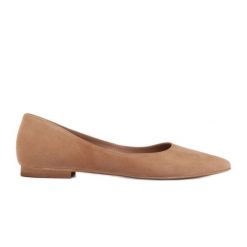 Marco Shoes Subtelne balerinki beżowy. Brązowe baleriny z aplikacjami, ze skóry, klasyczne, ze szpiczastym noskiem, bez obcasa, bez zapięcia. W wyprzedaży za 359.00 zł.