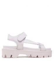 Blauer Sandały S3ELSIE07/LEA Biały. Białe sandały Blauer, bez wzorów, ze skóry, bez obcasa, na płaskiej podeszwie, bez zapięcia. Za 369.99 zł.