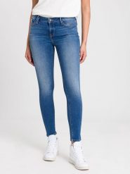 Cross Jeans Dżinsy - Skinny fit - w kolorze niebieskim rozmiar: 26. Niebieskie jeansy Cross Jeans, z aplikacjami, z jeansu, klasyczne. Za 61.75 zł.