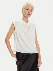 Imperial Bluzka RGJ9IDG Biały Regular Fit. Białe bluzki Imperial, m, bez wzorów, z syntetyku, bez kołnierzyka, bez ramiączek. Za 119.99 zł.