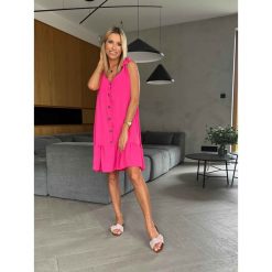 Sukienka Coconut Blush. Różowe sukienki ClothStore, bez wzorów, z poliesteru, bez kołnierzyka, bez ramiączek. W wyprzedaży za 95.20 zł.