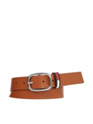Tommy Jeans Pasek Damski Tjw Oval Co Shape 3.0 AW0AW15484 Brązowy. Brązowe paski Tommy Jeans, bez wzorów, z jeansu. Za 109.99 zł.