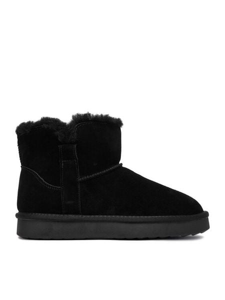 Lasocki Śniegowce CEO-HJF241211-5 Czarny. Czarne botki Lasocki, bez wzorów, ze skóry, bez obcasa, na płaskiej podeszwie, bez zapięcia. Za 219.99 zł.