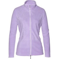 Bluza z polaru z połyskującymi kamieniami bonprix kolor bzu - srebrny. Bluzy bez kaptura bonprix. Za 59.99 zł.