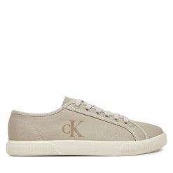 Tenisówki Calvin Klein Jeans. Brązowe trampki Calvin Klein Jeans, bez wzorów, z jeansu, bez zapięcia. Za 169.99 zł.