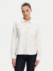 Guess Koszula W5GH35 D5NW1 Biały Regular Fit. Białe koszule Guess, xxl, z aplikacjami, z bawełny, bez kołnierzyka, bez ramiączek. Za 249.99 zł.