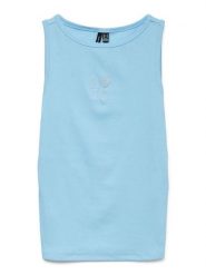 Vero Moda Top w kolorze błękitnym rozmiar: XL. Niebieskie topy Vero Moda, xl, bez wzorów, z bawełny, bez kołnierzyka, bez ramiączek. Za 48.39 zł.