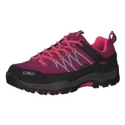 Buty juniorskie CMP Rigel Low Wp. Czerwone buty trekkingowe CMP, bez wzorów, bez zapięcia, trekkingowe. Za 229.99 zł.