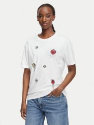 Liu Jo T-Shirt WF6324 J0088 Biały Regular Fit. Białe t-shirty Liu Jo, xs, bez wzorów, z bawełny, bez kołnierzyka, bez ramiączek. Za 469.99 zł.
