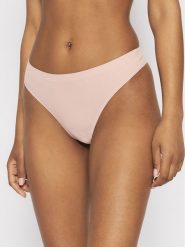 Selmark Stringi One 10601 Beżowy. Brązowe stringi Selmark, bez wzorów, z syntetyku. Za 39.99 zł.