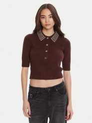PINKO Sweter Emilia 105745 A2S4 Brązowy Regular Fit. Brązowe swetry Pinko, s, bez wzorów, z syntetyku, bez ramiączek. Za 1,239.00 zł.