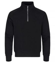 Clique Classic Half Zip bluza ½ zip unisex z ukrytą kieszenią – black. Czarne bluzy CLIQUE, s, bez wzorów, z bawełny, bez kaptura. Za 219.96 zł.