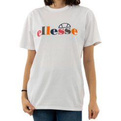 Koszulka T-shirt Ellesse Rialzo - Damska. Białe t-shirty Ellesse, bez wzorów, z bawełny, bez kołnierzyka, bez ramiączek. W wyprzedaży za 83.55 zł.