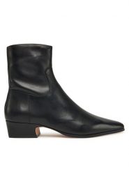 Nokwol Botki Dusty Czarny. Czarne botki Nokwol, bez wzorów, ze skóry, bez obcasa, na płaskiej podeszwie, bez zapięcia. Za 529.99 zł.
