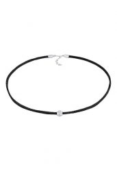 Elli Damski Choker koraliki Trend z imitacją skóry w srebrze próby 925 Sterling Silver Naszyjniki 1 ct. Szare naszyjniki Elli, z materiału, srebrne. Za 248.99 zł.