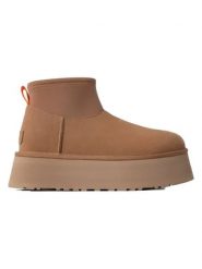 UGG Skórzane botki "Classic Mini Dipper" w kolorze jasnobrązowym rozmiar: 41. Brązowe botki UGG, bez wzorów, ze skóry, bez obcasa, na platformie, bez zapięcia. Za 737.96 zł.