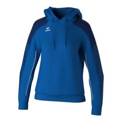 Bluza damska z kapturem Erima Evo Star. Niebieskie bluzy Erima, na zimę, bez wzorów, z materiału, retro, bez ramiączek, z kapturem. Za 242.00 zł.