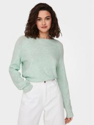 ONLY Sweter Rica 15204279 Zielony Regular Fit. Zielone swetry ONLY, xs, bez wzorów, z syntetyku, bez ramiączek. Za 109.99 zł.