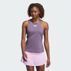 Tennis Y-Tank Top. Fioletowe topy adidas, xs, bez wzorów, bez kołnierzyka, bez ramiączek. Za 234.00 zł.