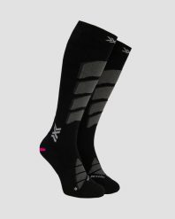 Skarpety unisex X-Socks Ski Anatomix Merino Otc Black B120. Czarne skarpetki X-Socks, bez wzorów, z wełny. Za 259.99 zł.