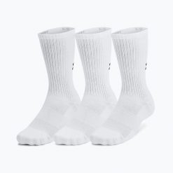 Skarpety Under Armour Training Cotton Crew 3. Białe skarpetki Under Armour, bez wzorów. Za 100.07 zł.