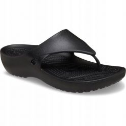 Japonki Dla Dorosłych Crocs Kadee Wedge Flip. Czarne japonki Crocs, bez wzorów, z materiału. Za 99.99 zł.