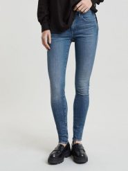 G-Star Dżinsy - Skinny fit - w kolorze niebieskim rozmiar: W31/L34. Niebieskie jeansy G-Star, l, z aplikacjami, ze skóry, klasyczne. Za 234.94 zł.