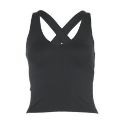 Tank Top Damski Z Krzyżującymi Się Paskami Na Pleacach Float Zoe. Czarne topy GIRLFRIEND COLLECTIVE, bez wzorów, sportowe, bez kołnierzyka, bez ramiączek. Za 292.99 zł.