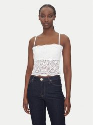 Morgan Top 242-BINGO Écru Slim Fit. Topy Morgan, xl, bez wzorów, z syntetyku, bez kołnierzyka, bez ramiączek. Za 139.99 zł.