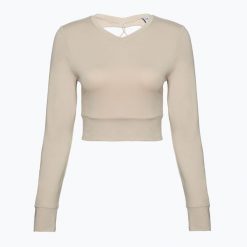 Top treningowy damski Gymshark Pause Strappy Back Crop Top. Szare topy Gymshark, m, bez wzorów, sportowe, bez kołnierzyka, bez ramiączek. Za 94.99 zł.