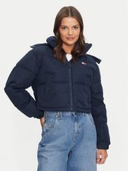 Tommy Jeans Kurtka puchowa Alaska DW0DW19687 Granatowy Regular Fit. Niebieskie kurtki Tommy Jeans, xl, bez wzorów, z jeansu, bez kaptura. Za 549.99 zł.