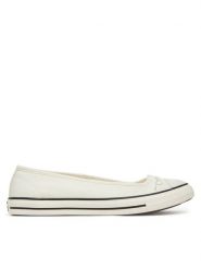 Converse Baleriny Chuck Taylor All Star Dainty Ballerina A16211C Beżowy. Brązowe baleriny Converse, bez wzorów, z materiału, retro, bez obcasa, bez zapięcia. Za 189.99 zł.