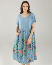 Sukienka z gładką górą. Sukienki Unisono, l, bez wzorów, z bawełny, bez kołnierzyka, bez ramiączek, mini, rozkloszowane. Za 199.00 zł.
