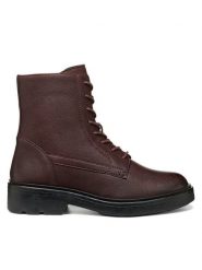 Geox Trzewiki D Swelen D665GH 81 C7357 Bordowy. Czerwone botki Geox, bez wzorów, ze skóry, bez obcasa, na płaskiej podeszwie, bez zapięcia. Za 549.99 zł.