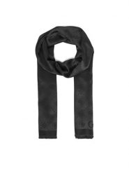 Guess Szal AW5359 POL03 Czarny. Czarne szaliki i kominy Guess, z aplikacjami, z poliesteru. Za 179.99 zł.