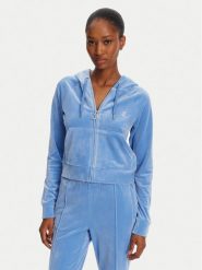 Juicy Couture Bluza Madison JCWA122001 Niebieski Slim Fit. Niebieskie bluzy Juicy Couture, l, bez wzorów, z syntetyku, bez ramiączek, bez kaptura. Za 299.99 zł.