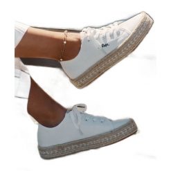 Trampki Damskie Z Plecionką Lee Cooper LCW-25-44-3217 Białe. Białe trampki bez wzorów, z materiału, klasyczne, bez zapięcia, Inne modele. Za 197.76 zł.
